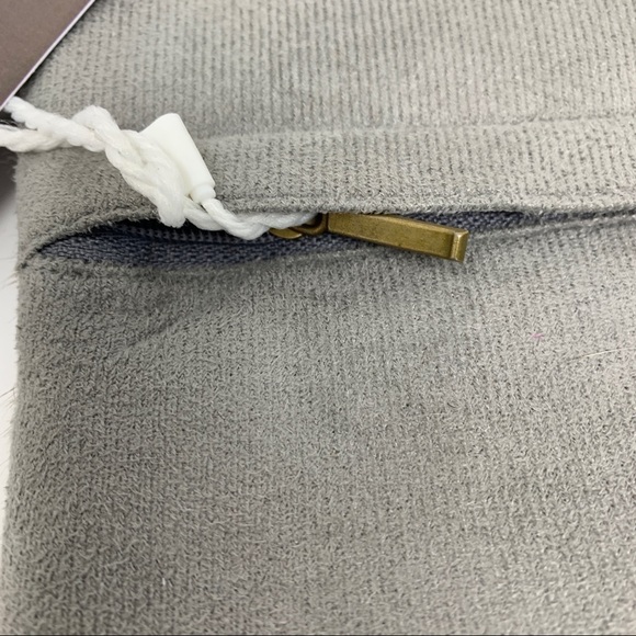 Natural genuine cowhide accent pillow grey and silver NWT - Picture 6 of 11